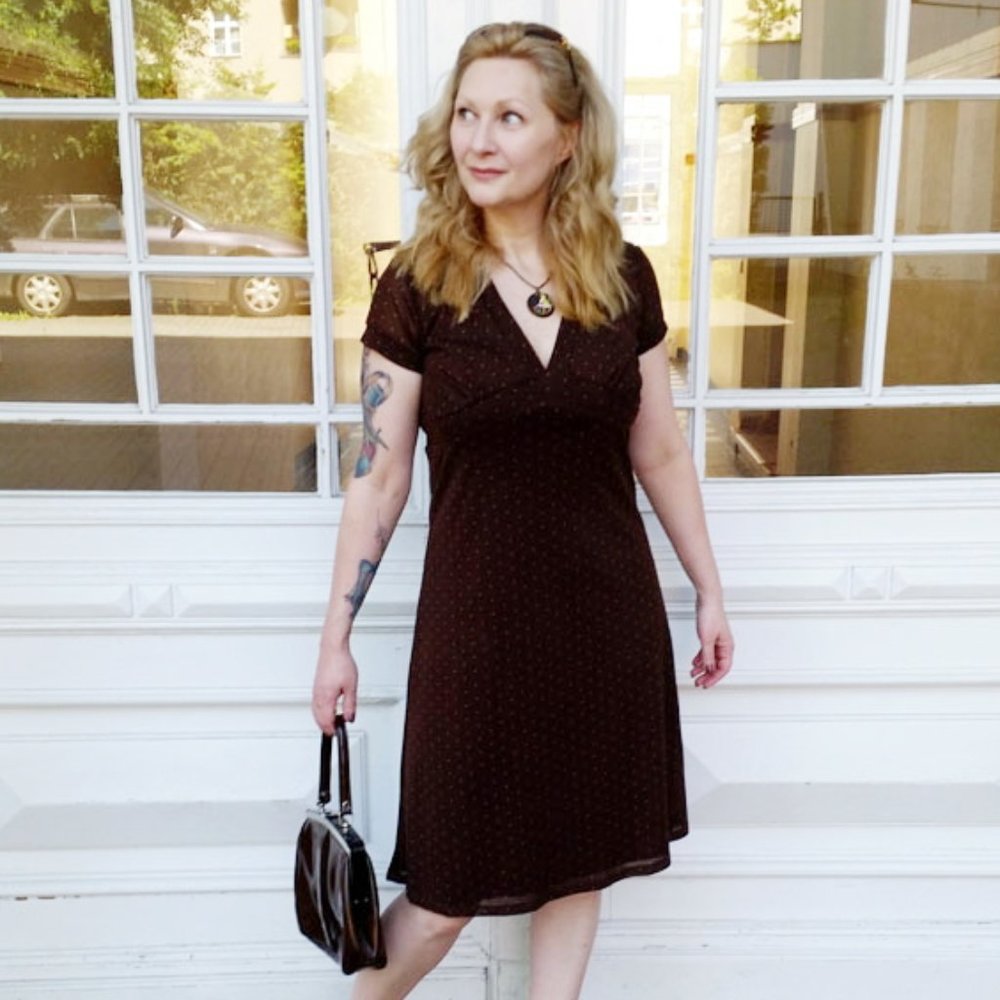 Vintage Polka Dot Dress (M)